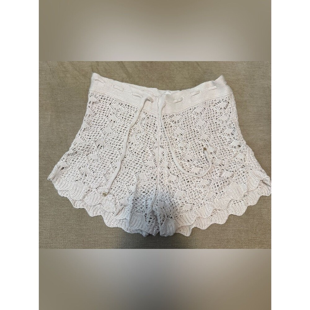Victoria's Secret Cream Crochet Shorts Small